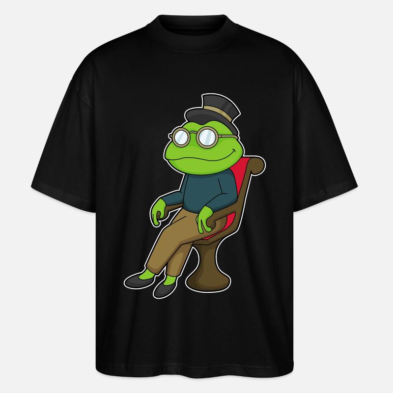Frosch Stuhl - Stanley/Stella Oversized Unisex Bio T-Shirt Blaster 2.0 - Schwarz