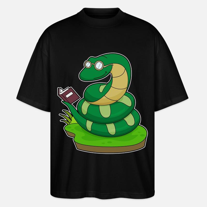 Livre Snake Nerd - T-shirt bio Blaster 2.0 coupe oversize Stanley/Stella Unisexe - noir