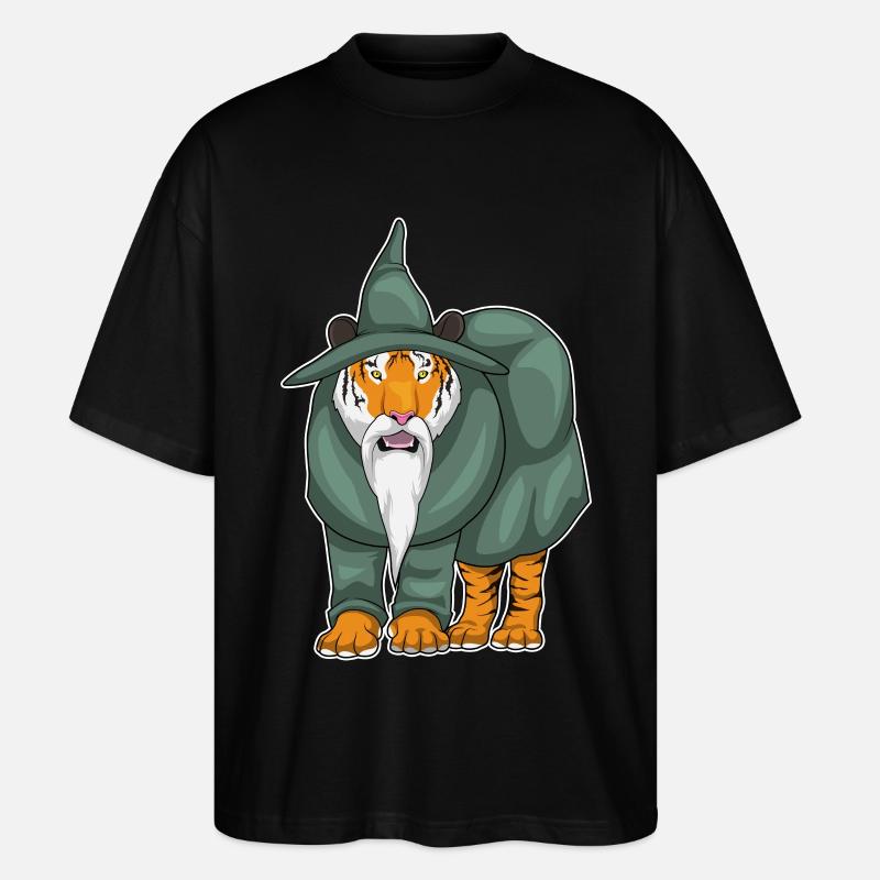 Tiger Zauberer - Stanley/Stella Oversized Unisex Bio T-Shirt Blaster 2.0 - Schwarz