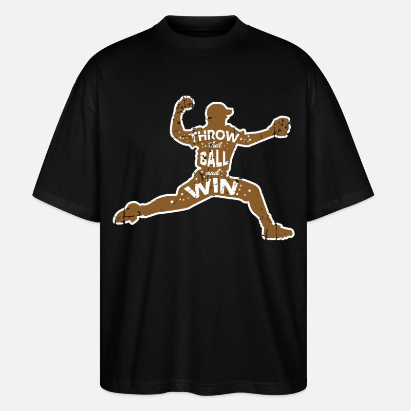 Baseball Wurf - Stanley/Stella Oversized Unisex Bio T-Shirt Blaster 2.0 - Schwarz