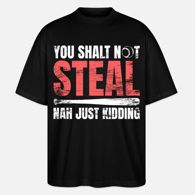 Baseballspieler Witz - Stanley/Stella Oversized Unisex Bio T-Shirt Blaster 2.0 - Schwarz