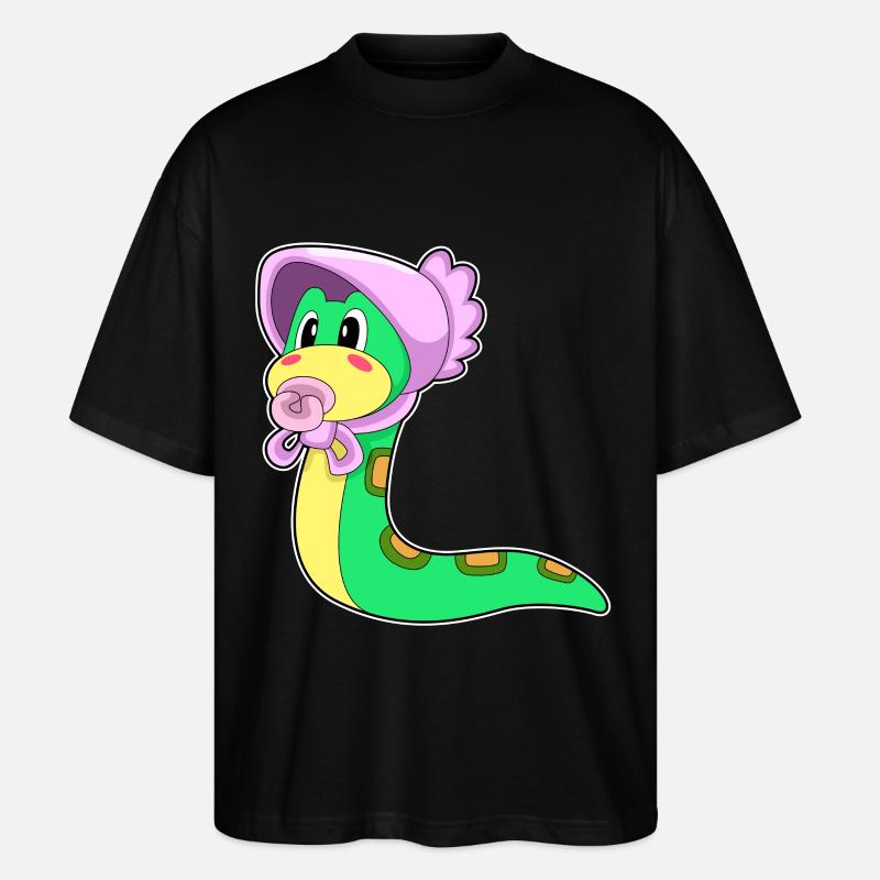 Sucette Serpent Bébé - T-shirt bio Blaster 2.0 coupe oversize Stanley/Stella Unisexe - noir