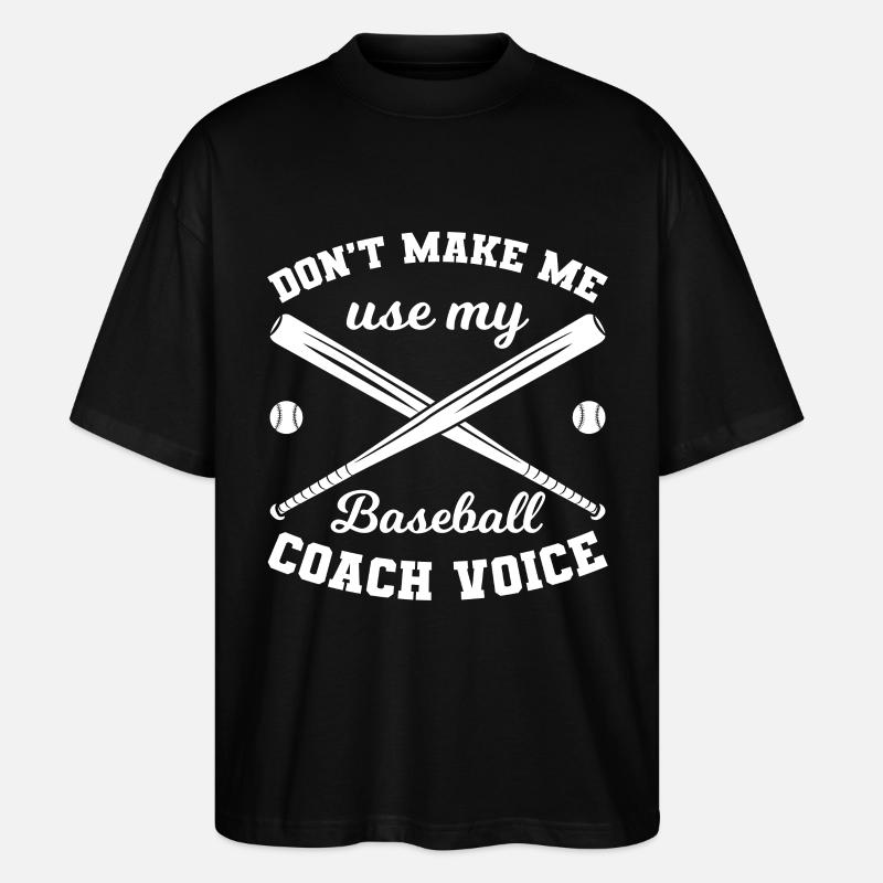 Baseball Coach - Stanley/Stella Oversized Unisex Bio T-Shirt Blaster 2.0 - Schwarz