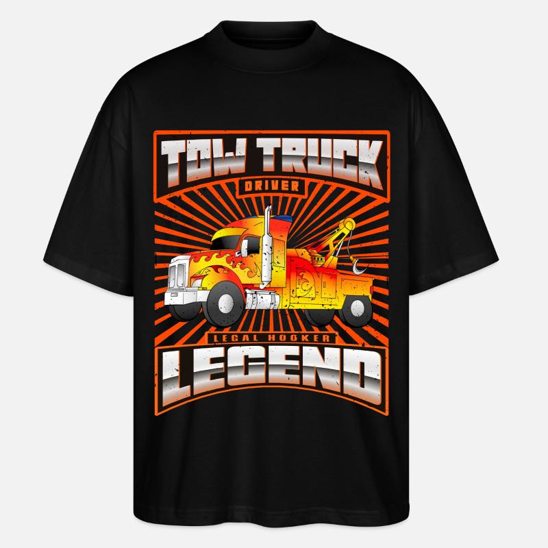 Abschleppwagen Fahrer Legende - Stanley/Stella Oversized Unisex Bio T-Shirt Blaster 2.0 - Schwarz