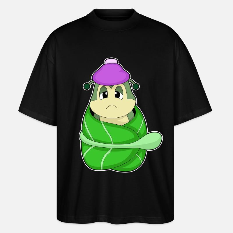 Raupe Blatt Krank - Stanley/Stella Oversized Unisex Bio T-Shirt Blaster 2.0 - Schwarz