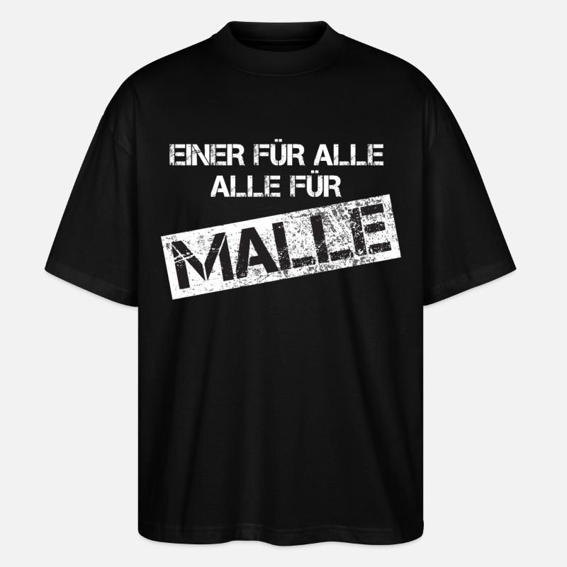 MALLE Slogan Grunge Stamp - Stanley/Stella Oversized Unisex Bio T-Shirt Blaster 2.0 - Schwarz