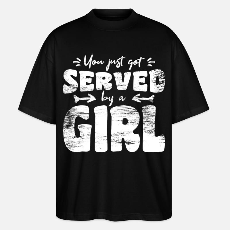 Tischtennis Mädchen - Stanley/Stella Oversized Unisex Bio T-Shirt Blaster 2.0 - Schwarz