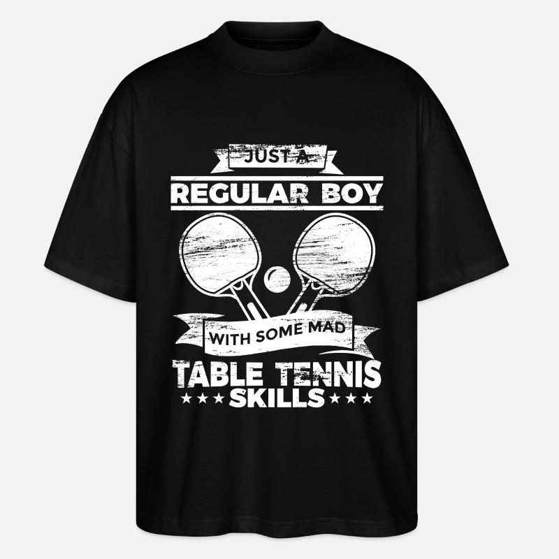 Tischtennis Junge - Stanley/Stella Oversized Unisex Bio T-Shirt Blaster 2.0 - Schwarz