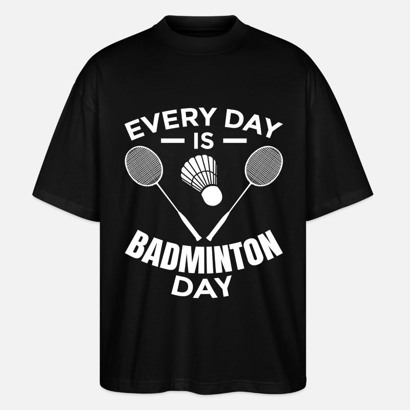 Badminton Routine - Stanley/Stella Oversized Unisex Bio T-Shirt Blaster 2.0 - Schwarz