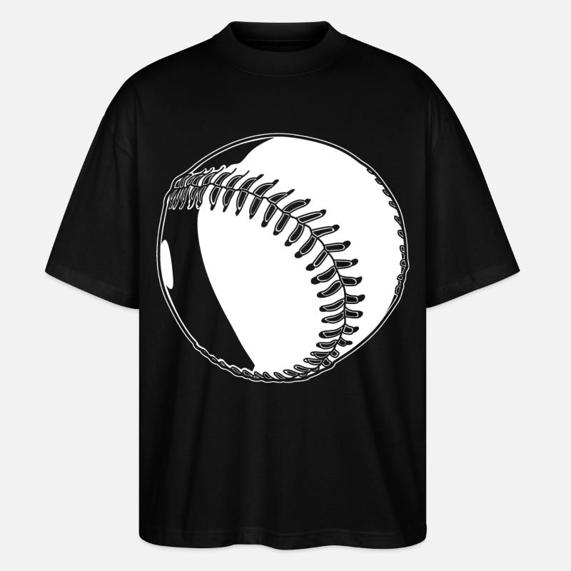 Baseball Skizze - Stanley/Stella Oversized Unisex Bio T-Shirt Blaster 2.0 - Schwarz