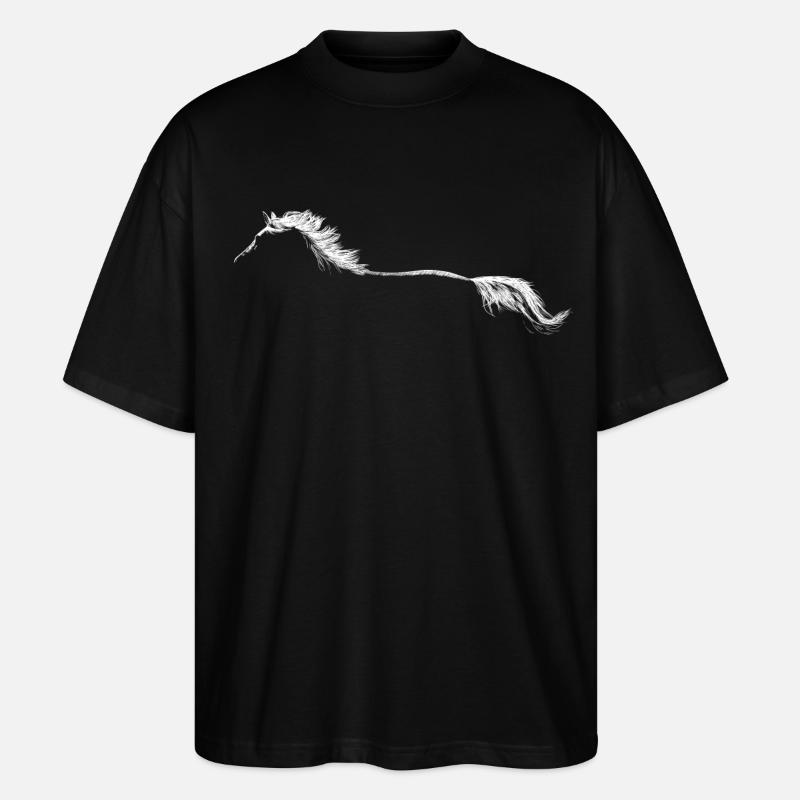 Pferd - Stanley/Stella Oversized Unisex Bio T-Shirt Blaster 2.0 - Schwarz