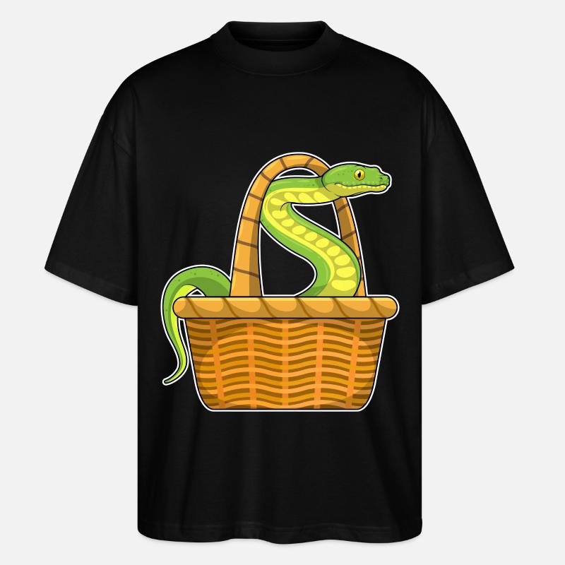 Panier serpent - T-shirt bio Blaster 2.0 coupe oversize Stanley/Stella Unisexe - noir