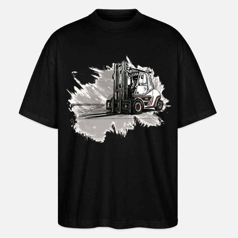 Gabelstapler - Stanley/Stella Oversized Unisex Bio T-Shirt Blaster 2.0 - Schwarz
