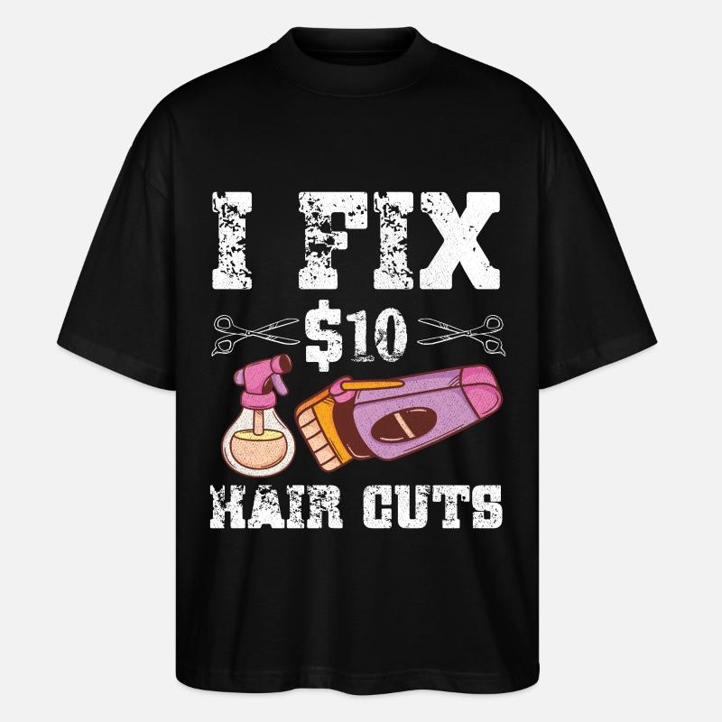 Barbier Coiffeur Coiffeur Coiffeur Barbier - T-shirt bio Blaster 2.0 coupe oversize Stanley/Stella Unisexe - noir