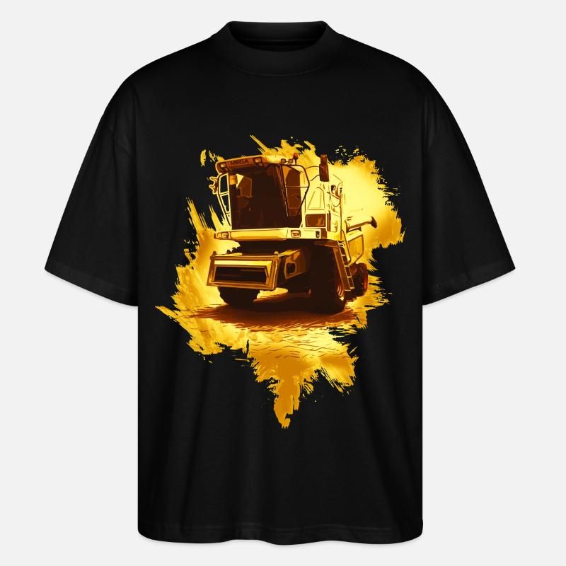 Moissonneuse-batteuse or - T-shirt bio Blaster 2.0 coupe oversize Stanley/Stella Unisexe - noir