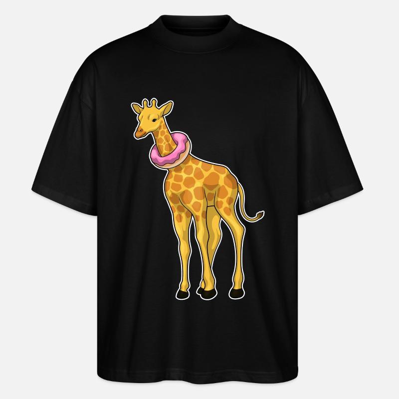 Giraffe Donut - Stanley/Stella Oversized Unisex Bio T-Shirt Blaster 2.0 - Schwarz