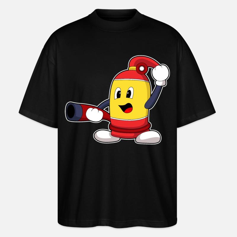 Firefighter Fire Hose Fire Brigade - Stanley/Stella Oversized Unisex Organic T-shirt Blaster 2.0 - black