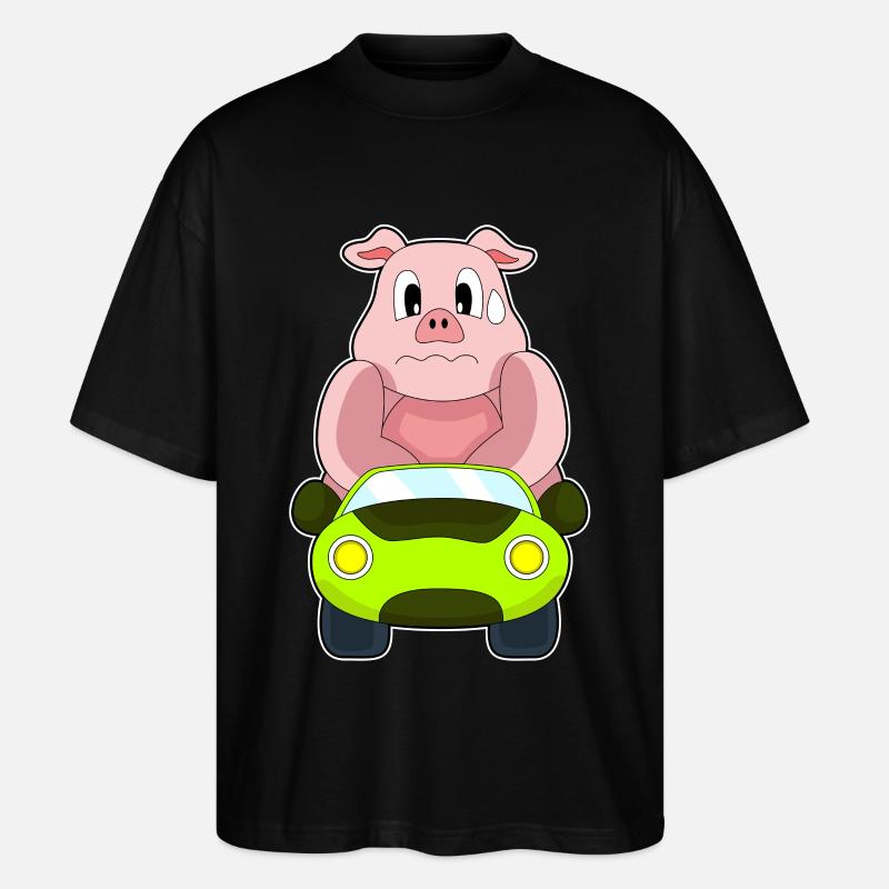 Voiture de cochon - T-shirt bio Blaster 2.0 coupe oversize Stanley/Stella Unisexe - noir