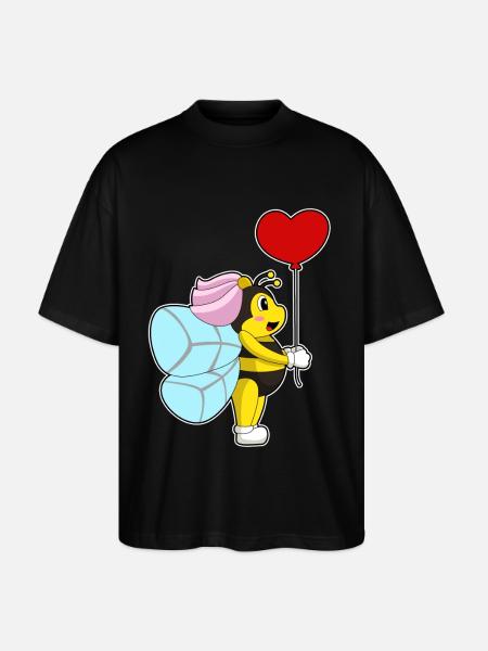 Bee Bride Balloon Wedding - Stanley/Stella Oversized Unisex Organic T-shirt Blaster 2.0 - black