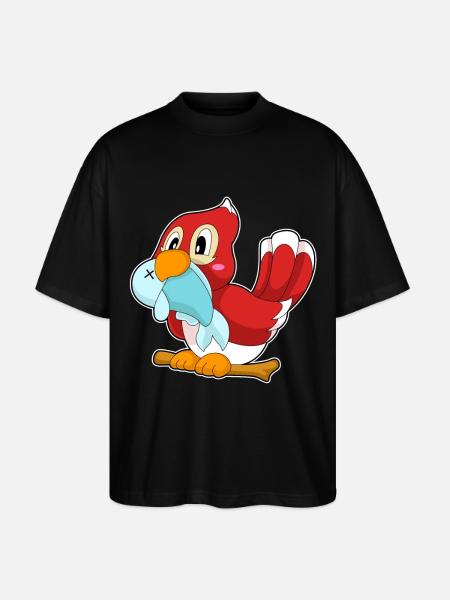 Poisson perroquet - T-shirt bio Blaster 2.0 coupe oversize Stanley/Stella Unisexe - noir