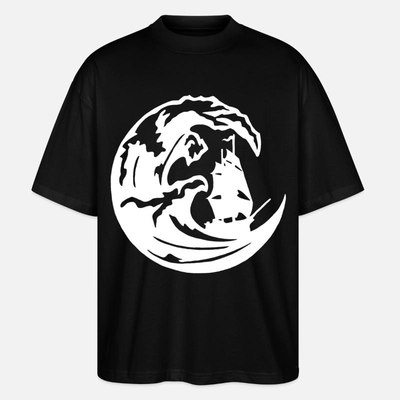 The Great White Wave - Stanley/Stella Oversized Unisex Organic T-shirt Blaster 2.0 - black