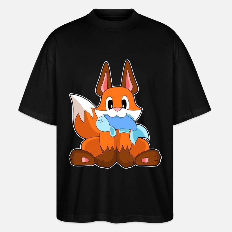 Poisson-renard - T-shirt bio Blaster 2.0 coupe oversize Stanley/Stella Unisexe - noir