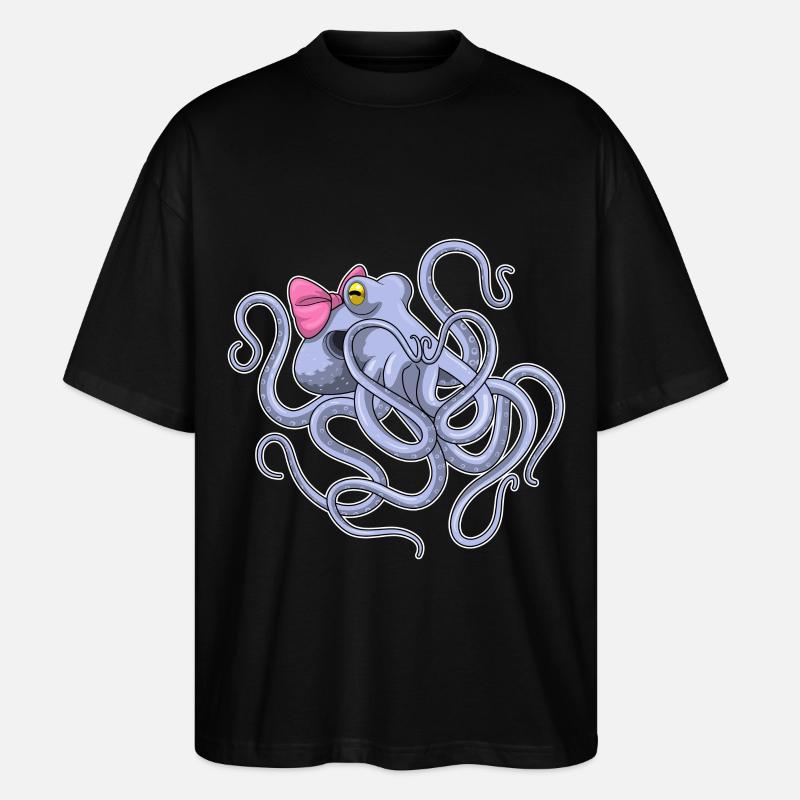Octopus Loop - Stanley/Stella Oversized Unisex Organic T-shirt Blaster 2.0 - black