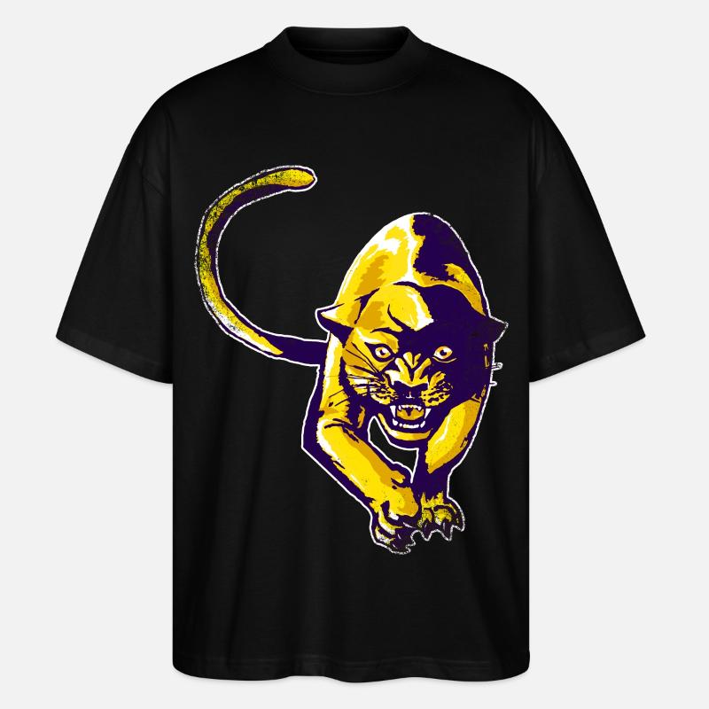 Panthère dorée - T-shirt bio Blaster 2.0 coupe oversize Stanley/Stella Unisexe - noir