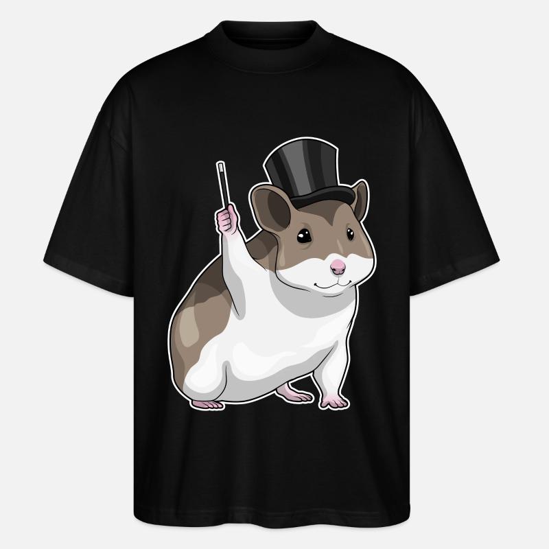 Baguette magique de hamster - T-shirt bio Blaster 2.0 coupe oversize Stanley/Stella Unisexe - noir