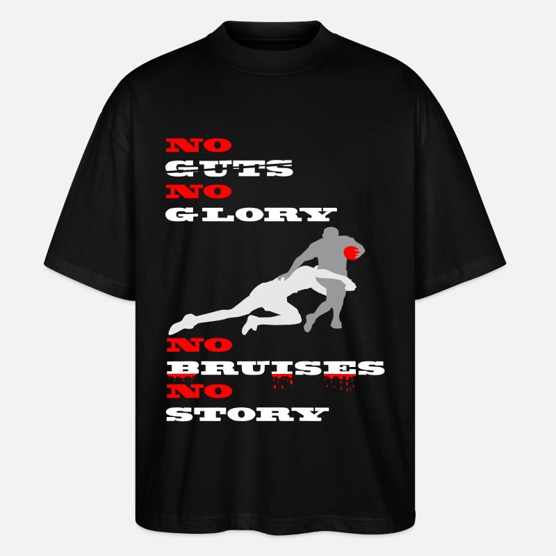 No guts no glory - Stanley/Stella Oversized Unisex Bio T-Shirt Blaster 2.0 - Schwarz