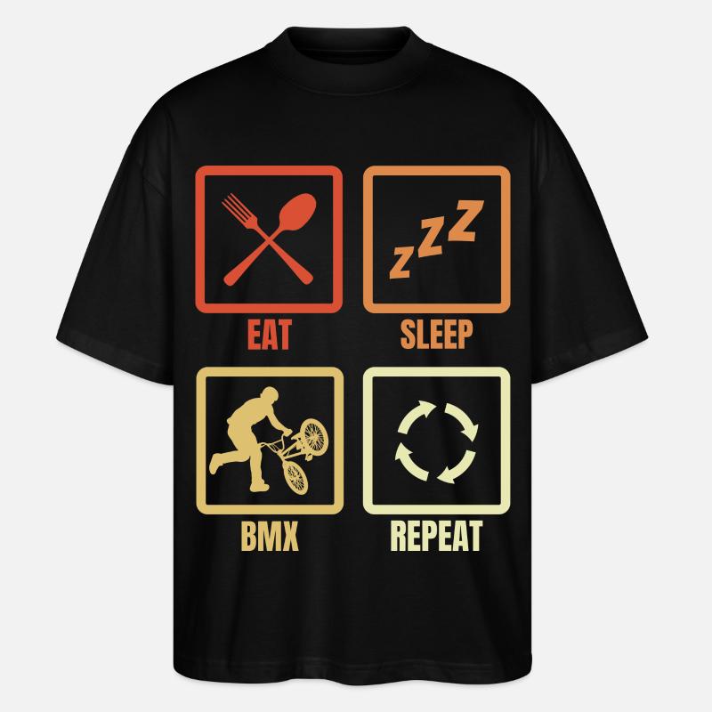 BMX Routine - Stanley/Stella Oversized Unisex Bio T-Shirt Blaster 2.0 - Schwarz