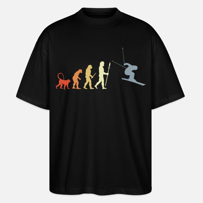 Développement d’un skieur - T-shirt bio Blaster 2.0 coupe oversize Stanley/Stella Unisexe - noir