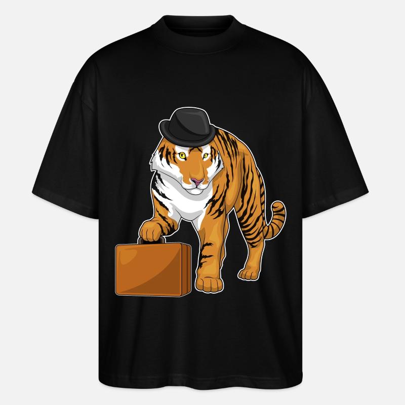 Porte-documents Tiger - T-shirt bio Blaster 2.0 coupe oversize Stanley/Stella Unisexe - noir