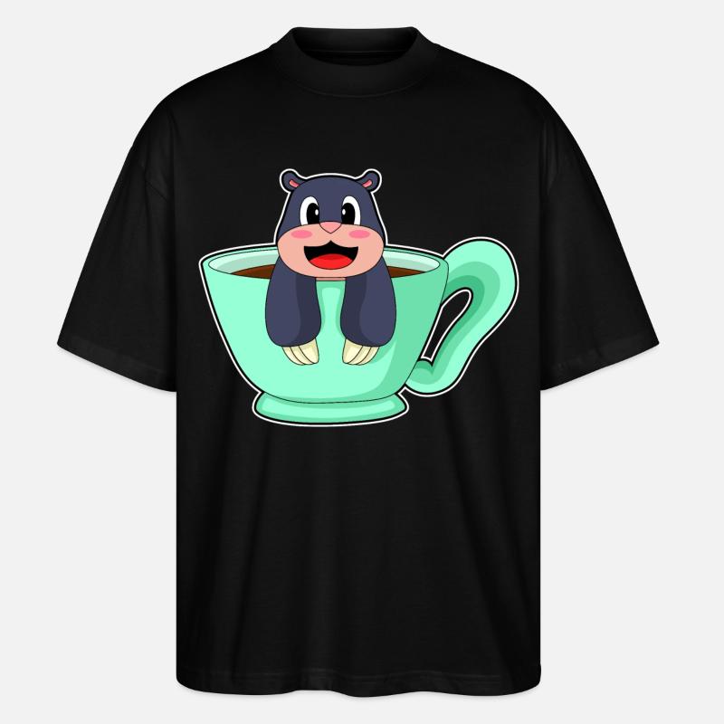 Maulwurf Kaffee - Stanley/Stella Oversized Unisex Bio T-Shirt Blaster 2.0 - Schwarz