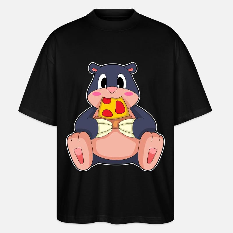 Maulwurf Pizza - Stanley/Stella Oversized Unisex Bio T-Shirt Blaster 2.0 - Schwarz