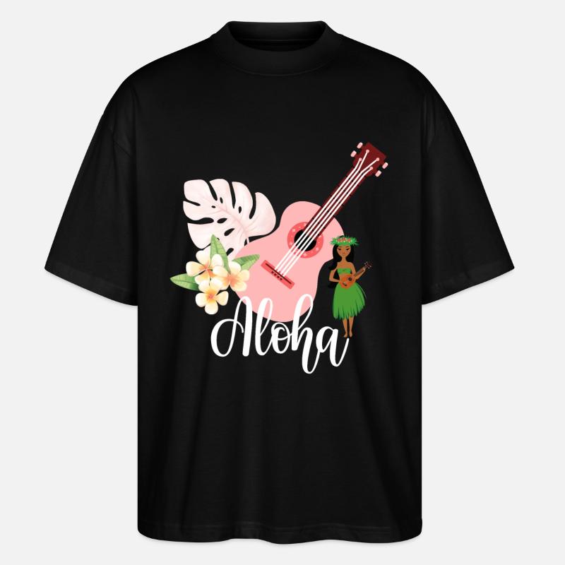 Aloha - Stanley/Stella Oversized Unisex Bio T-Shirt Blaster 2.0 - Schwarz