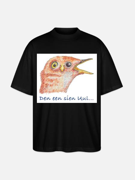 PlattSnack – Den een sien Uul... - Stanley/Stella Oversized Unisex Bio T-Shirt Blaster 2.0 - Schwarz