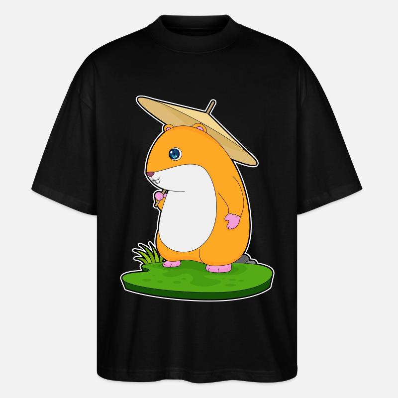 Parapluie de hamster - T-shirt bio Blaster 2.0 coupe oversize Stanley/Stella Unisexe - noir
