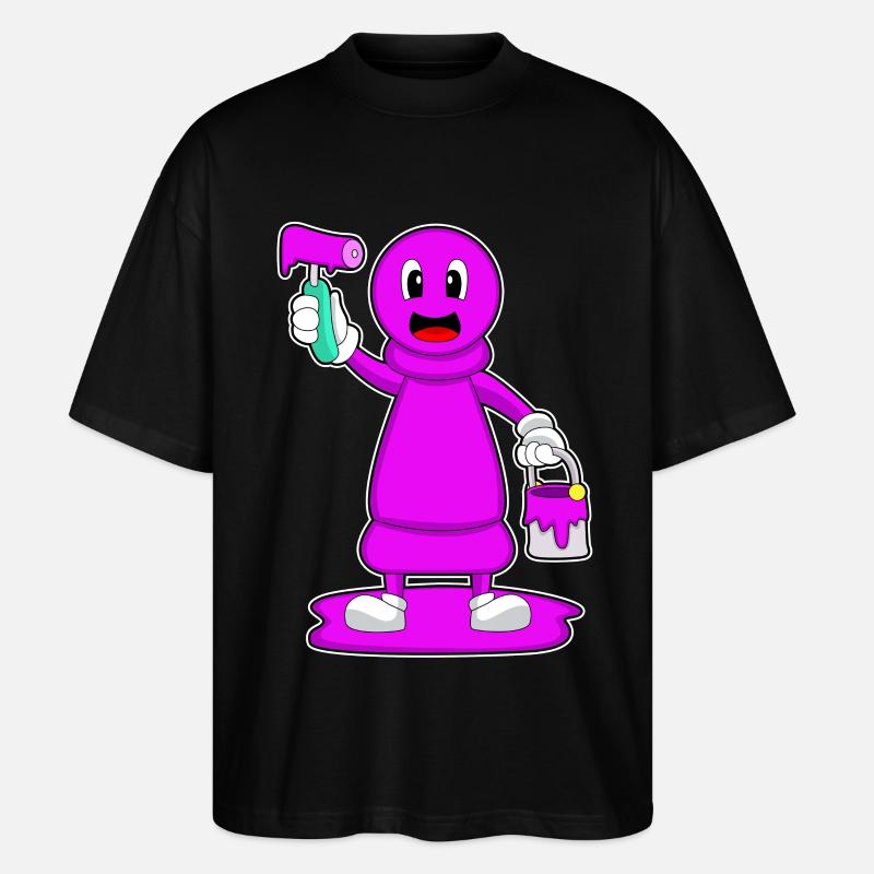 Schachfigur Bauer Schach - Stanley/Stella Oversized Unisex Bio T-Shirt Blaster 2.0 - Schwarz