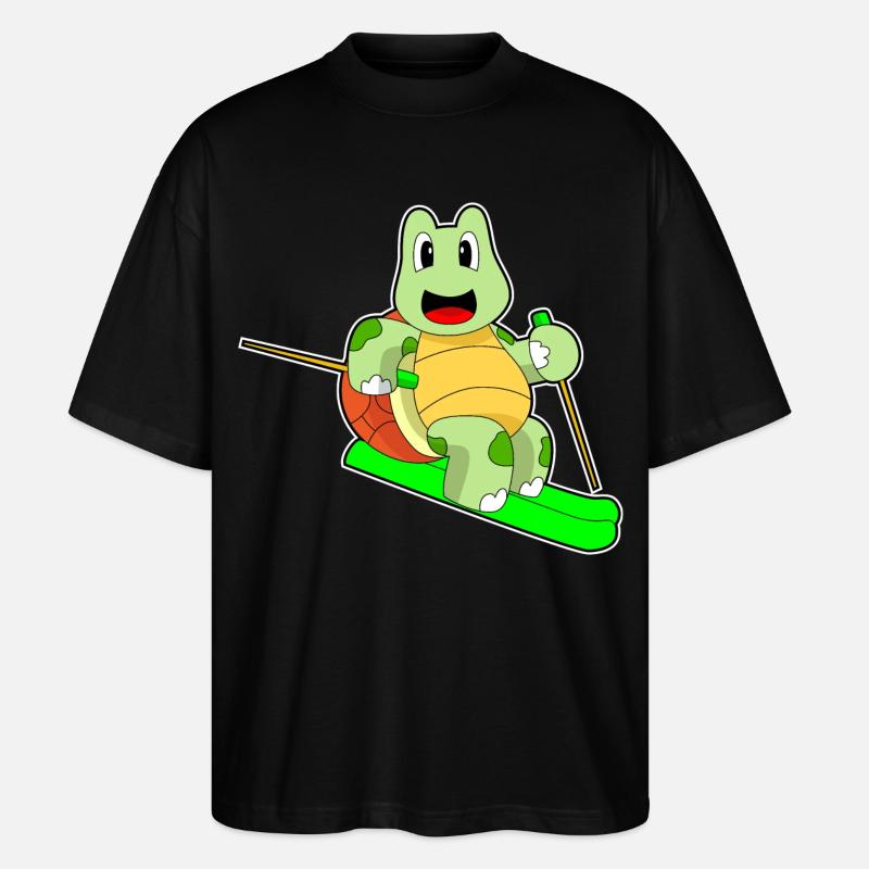 Turtle Skier Ski - T-shirt bio Blaster 2.0 coupe oversize Stanley/Stella Unisexe - noir
