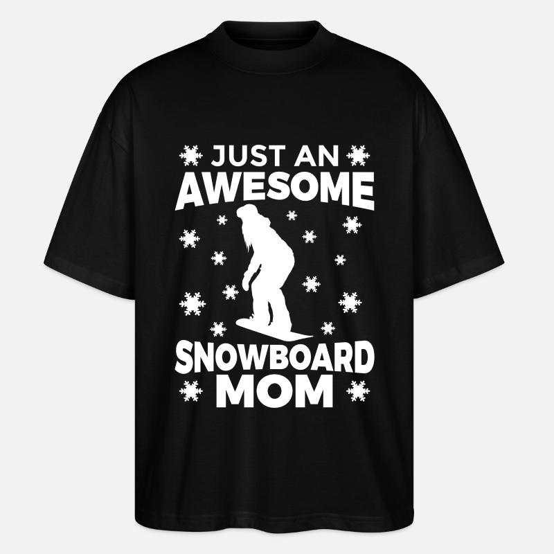 Tolle Snowboard Mutter - Stanley/Stella Oversized Unisex Bio T-Shirt Blaster 2.0 - Schwarz