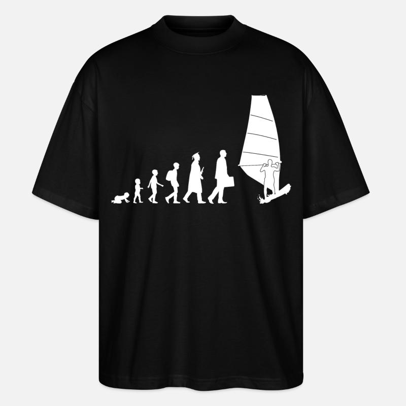 Évolution de la planche à voile - T-shirt bio Blaster 2.0 coupe oversize Stanley/Stella Unisexe - noir