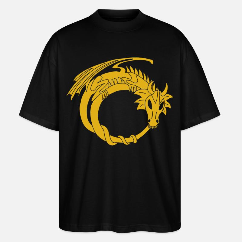 L'anneau du dragon d'or - T-shirt bio Blaster 2.0 coupe oversize Stanley/Stella Unisexe - noir