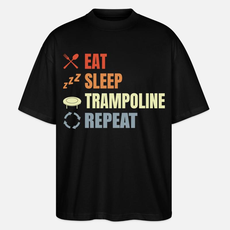 Routine de saut de trampoline - T-shirt bio Blaster 2.0 coupe oversize Stanley/Stella Unisexe - noir