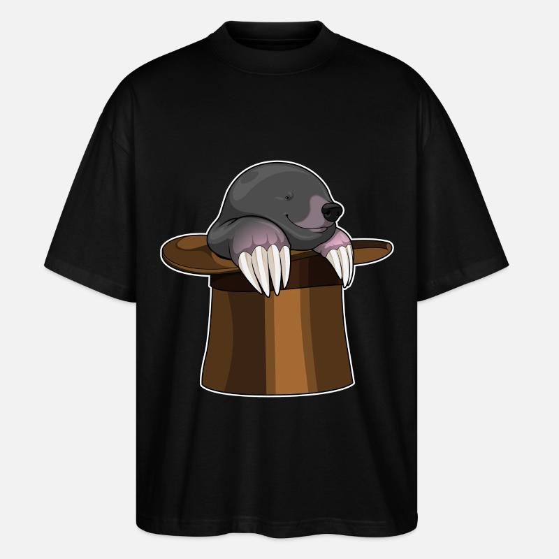 Maulwurf Zylinder - Stanley/Stella Oversized Unisex Bio T-Shirt Blaster 2.0 - Schwarz
