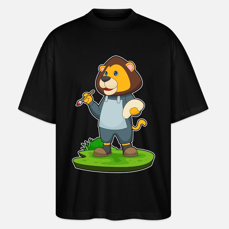 Pinceau Lion - T-shirt bio Blaster 2.0 coupe oversize Stanley/Stella Unisexe - noir