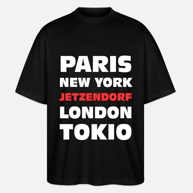 Jetzendorf Bavière drôle - T-shirt bio Blaster 2.0 coupe oversize Stanley/Stella Unisexe - noir