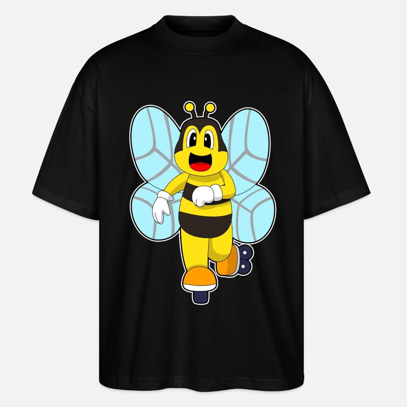 Biene Inline skating Inline skates - Stanley/Stella Oversized Unisex Bio T-Shirt Blaster 2.0 - Schwarz