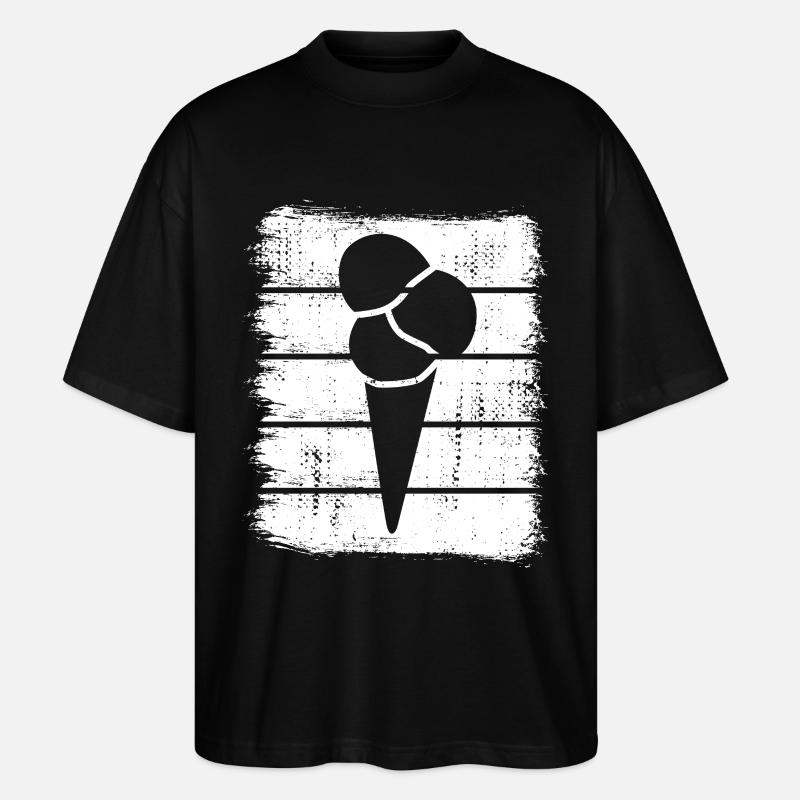 Eis in der Waffel - Stanley/Stella Oversized Unisex Bio T-Shirt Blaster 2.0 - Schwarz