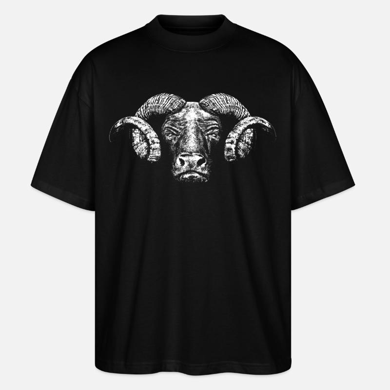 Minotaurus / Kopf - Stanley/Stella Oversized Unisex Bio T-Shirt Blaster 2.0 - Schwarz